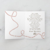 Carte Soeur d'anniversaire - Perles roses - Floral (Intérieur)