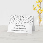 Carte Soeur d'argent noire en droit (Fleur jaune)