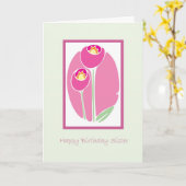 Carte Soeur de joyeux anniversaire (Fleur jaune)