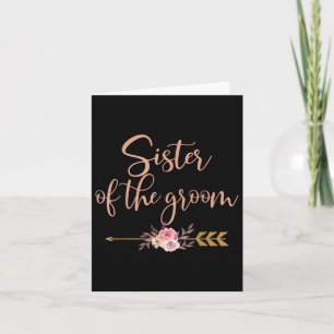 Carte Soeur De La Fête des mariées Groom Cadeau Mariage