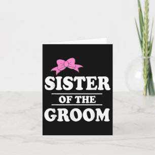 Carte Soeur De La Groom Wedding Party