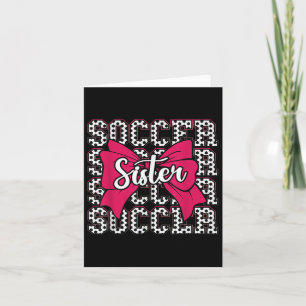 Carte Soeur de soccer Cheer Bow Sport Pom-pom girl Cheer