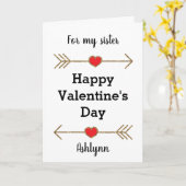 Carte Soeur de Valentine (Fleur jaune)