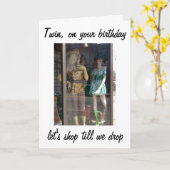 CARTE **SOEUR DOUCE**DÉJEUNER ET SHOPPING À L'ANNIVERSAI (Fleur jaune)