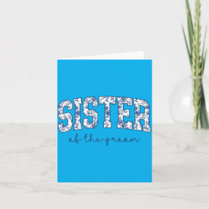 Carte Soeur du marié Shower de mariage