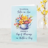 Carte Soeur en Coupe du Droit des Bénédictions Fleurs Fê (Fleur jaune)