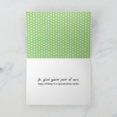 Carte Soeur En Droit Polka Dot Anniversaire (Intérieur)
