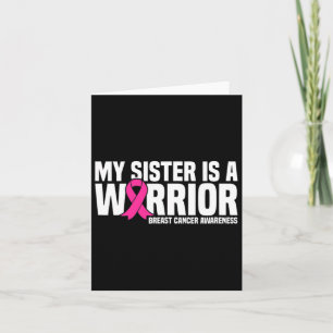 Carte Soeur Est Un Guerrier Pink Ribbon Cancer Du Sein A