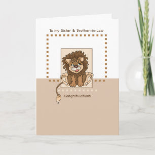 Carte Soeur et beau-frère Félicitations à Baby