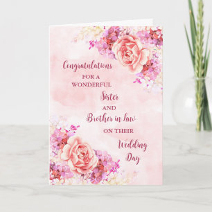 Carte Soeur et Frère en droit Mariage Félicitations