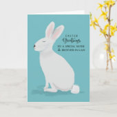 Carte Soeur et Frère en droit Salutations de Pâques (Fleur jaune)