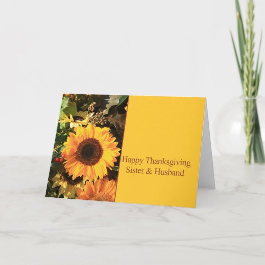 Carte Soeur Et Mari Thanksgiving (Devant)
