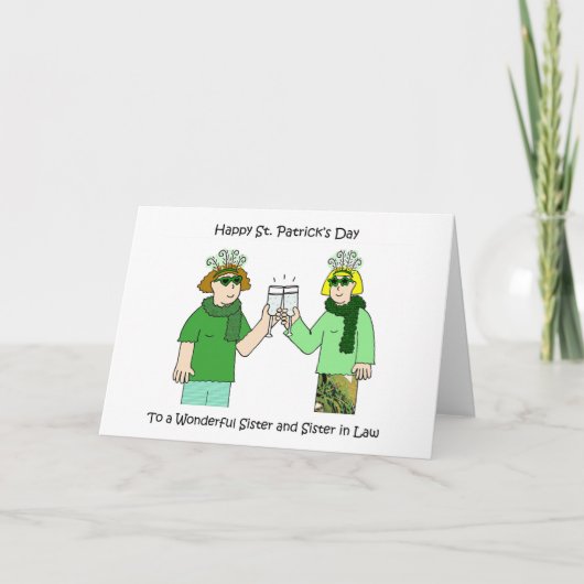 Carte Soeur et Soeur en Droit Saint Patrick's Day (Devant)