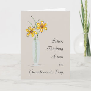 Carte Soeur grands-parents Jour de la pensée de vous