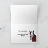 Carte Soeur Humour d'anniversaire avec dessin animé de c (Intérieur)