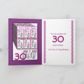 Carte SOEUR - Joyeux 30e anniversaire (Intérieur)