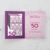 Carte SOEUR Joyeux 50e anniversaire (Intérieur)