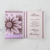 Carte SOEUR - Joyeux 50e anniversaire - Fleur LAVENDER (Intérieur)