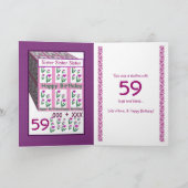 Carte SOEUR - Joyeux 59e anniversaire (Intérieur)