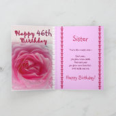 Carte SOEUR - joyeux quarante-sixième anniversaire - (Intérieur)