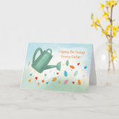 Carte Soeur L'Eau D'Anniversaire Peut Saupoudrer Les Coe (Fleur jaune)