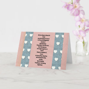 Carte Soeur Marshmallow Hearts