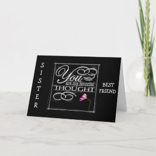 CARTE SOEUR/MEILLEUR AMI-MEILLEUR ANNIVERSAIRE JAMAIS