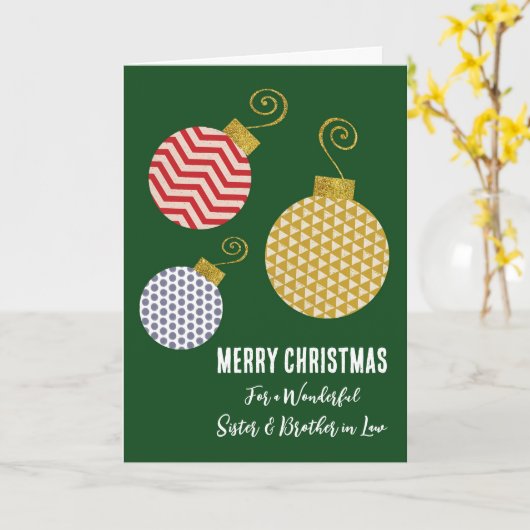 Carte Soeur moderne et frère en droit Joyeux Noël (Fleur jaune)