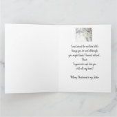 Carte Soeur Noël Aimer mon coeur Chickadee Bird (Intérieur)