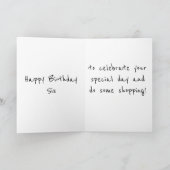 CARTE **SOEUR** PRÊTE À CÉLÉBRER **VOTRE ANNIVERSAIRE** (Intérieur)