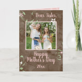 Carte Soeur Printemps Provoque la fête des mères de gran (Devant)