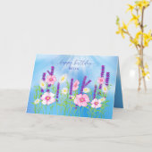 Carte Soeur Soft Flower Delicate Jardin Bleu (Fleur jaune)