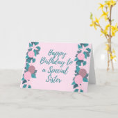 Carte Soeur spéciale Frame Floral (Fleur jaune)