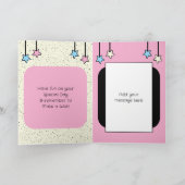 Carte Soeur spéciale girafe enfants bleu anniversaire (Intérieur)