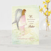 Carte Soeur Sympathy Angel (Fleur jaune)