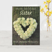 Carte Soeur Sympthy avec Roses (Fleur jaune)