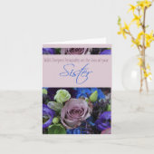 Carte Soeur Sympthy avec Roses (Fleur jaune)