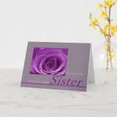 Carte Soeur Sympthy avec Roses (Fleur jaune)