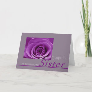 Carte Soeur Sympthy avec Roses