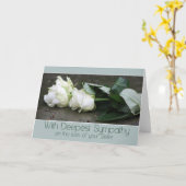 Carte Soeur Sympthy avec Roses (Fleur jaune)