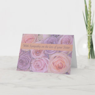 Carte Soeur Sympthy avec Roses