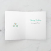 Carte Soeur texte d'anniversaire fleurs pêche anniversai (Intérieur)
