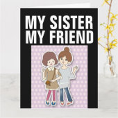 CARTE SOEUR VOUS AIME EN PENSANT À VOUS ACCUEILLIR DES C (Fleur jaune)