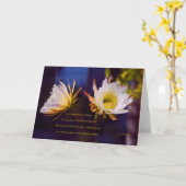 Carte "Soeurs #70" avec poème : Bougies illuminées (Fleur jaune)