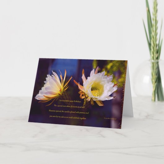 Carte "Soeurs #70" avec poème : Bougies illuminées (Devant)