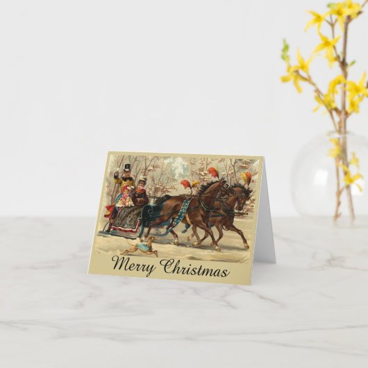 Carte Sœurs aînées et cadettes à cheval - Mary Evans (Fleur jaune)