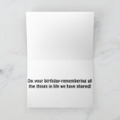 CARTE SOEUR'S BANTHDAY-RAPPELEZ-VOUS TOUT CE QUE NOUS AV (Intérieur)