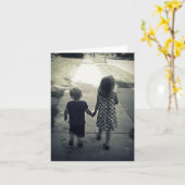 Carte Soeurs (blanc à l'intérieur) (Fleur jaune)