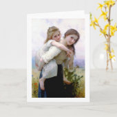 Carte Soeurs, Bouguereau (Fleur jaune)