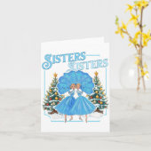 Carte Sœurs dévouées Noël blanc Joyeux Noël flocon de ne (Fleur jaune)